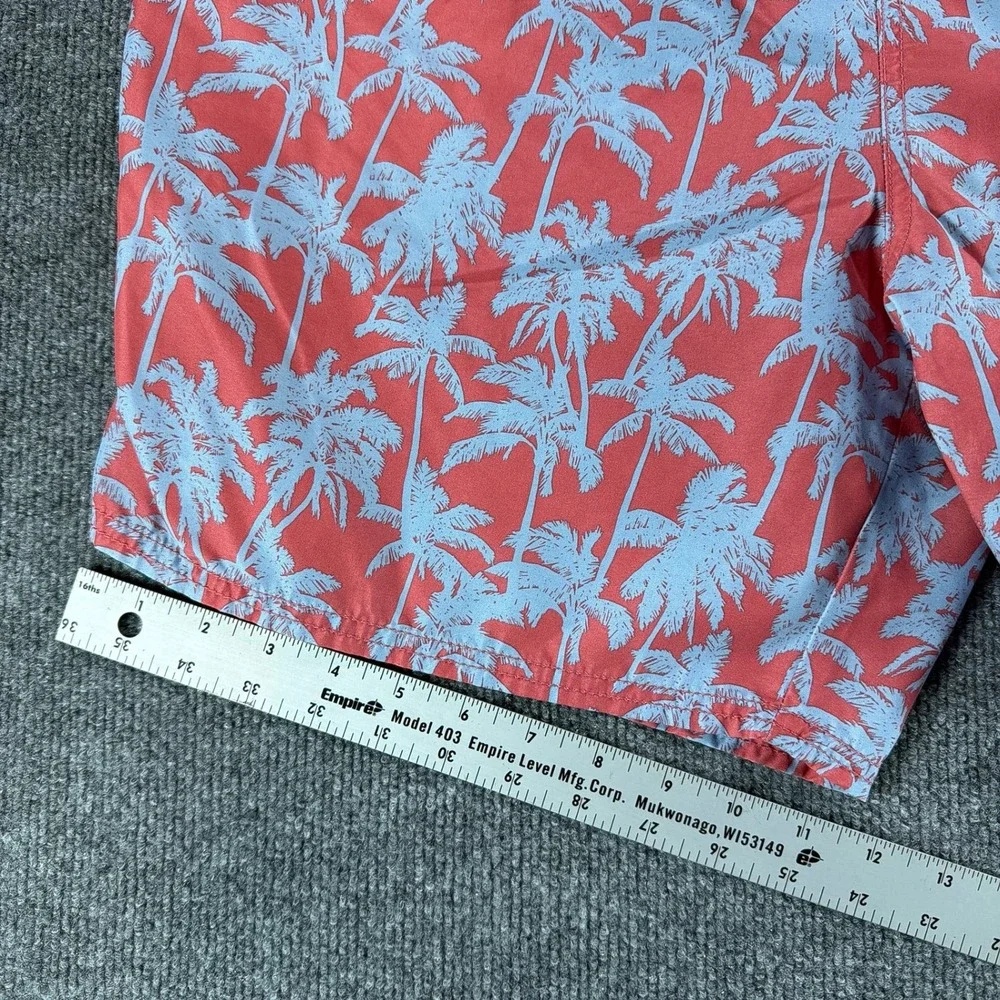 Vineyard Vines Mens Large Swim Trunks Red Palm Tree Mesh Lined Shorts Summer
